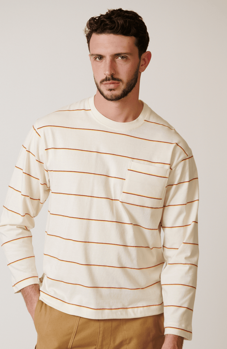 LEISURE LAB Caspian Long Sleeve Box T, Alternate, color, Caspian