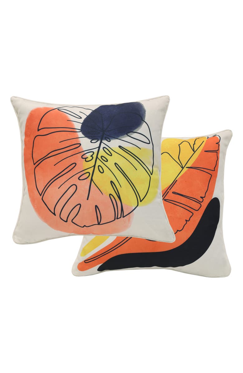 Outdoor Decor by Commonwealth Outdoor Throw Pillow, Main, color, Orange Multi