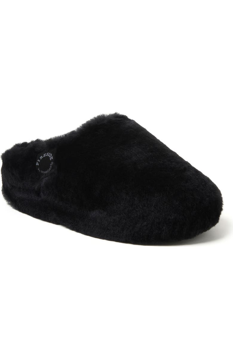DEARFOAMS Fireside Maryboro Genuine Shearling Platform Fuzzy Clog Slipper, Main, color,