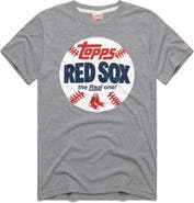 Homage Men's Homage Gray Boston Red Sox MLB x Topps Baseball The Real One Tri-Blend T-Shirt