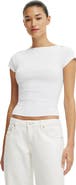 Cotton On Women's Boatneck Cap Sleeve Tee