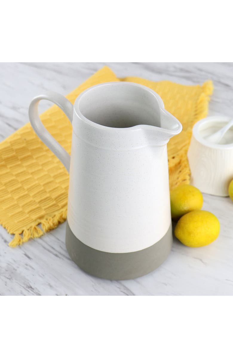 Gibson Milbrook 60oz Serving Pitcher, Alternate, color, White