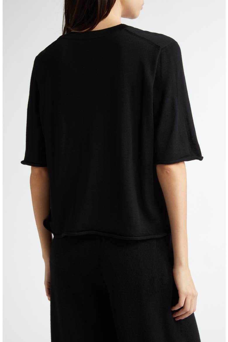 Superfine Merino Wool Scoop Neck Sweater, Alternate, color, BLACK