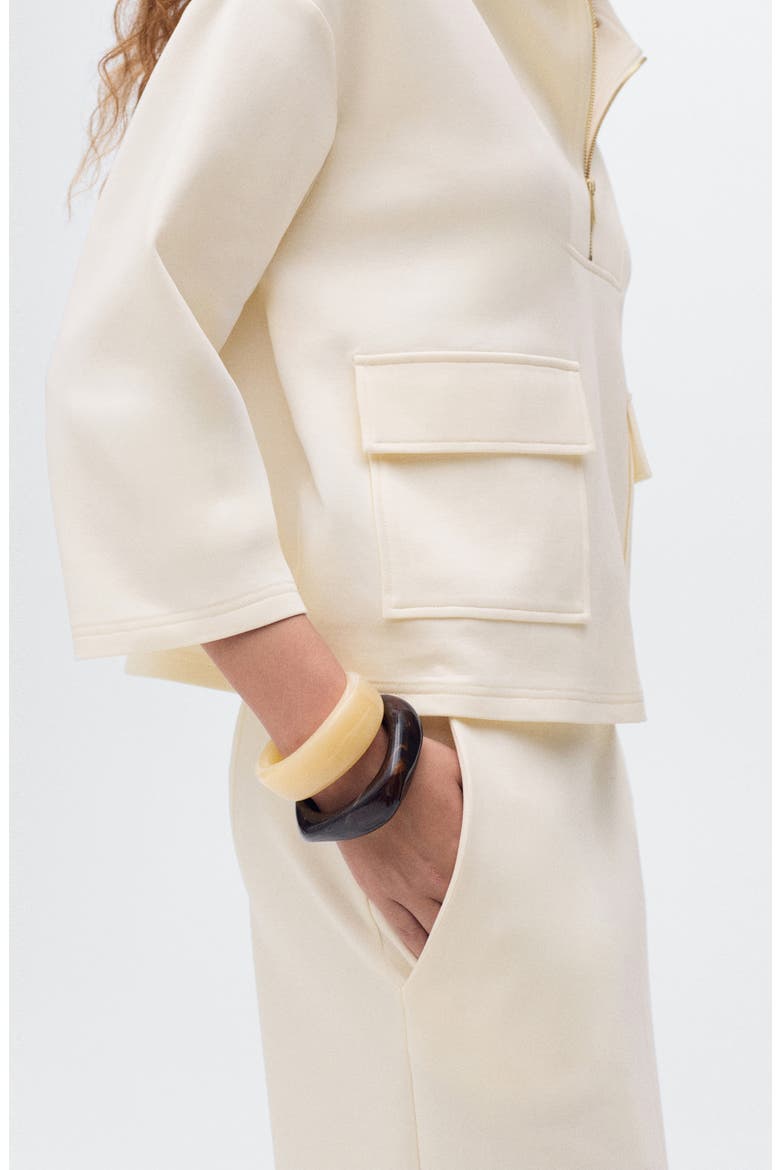 Three-Quarter Sleeve Jacket, Alternate, color, ECRU