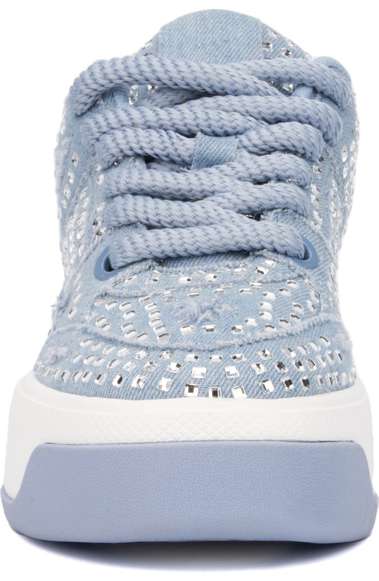 OLIVIA MILLER Lunar Rays Rhinestone Sneaker, Alternate, color, Denim