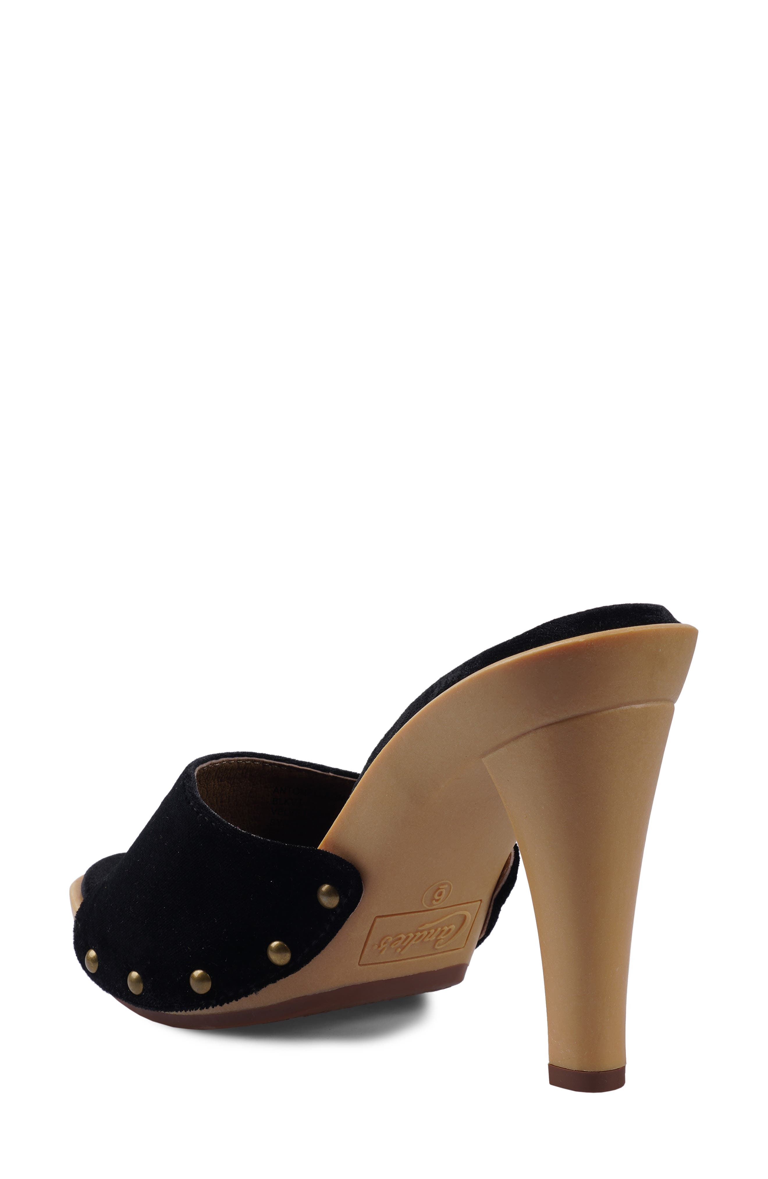 Candie's Antonella Slide Sandal, Alternate, color, Black Velvet