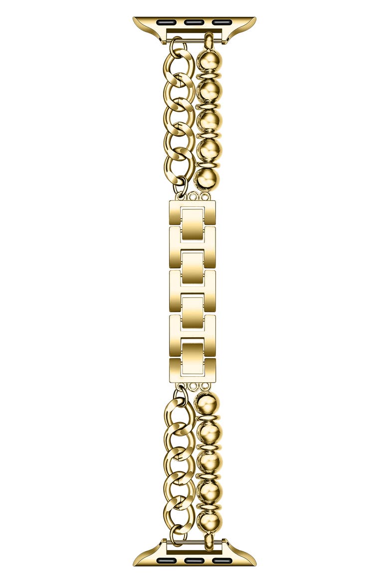 Liv Mixed Link Apple Watchband, Main, color, GOLD