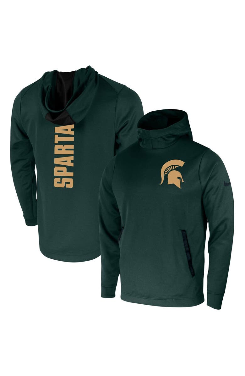 Nike Men's Nike Green Michigan State Spartans 2-Hit Performance Pullover Hoodie, Alternate, color, Green