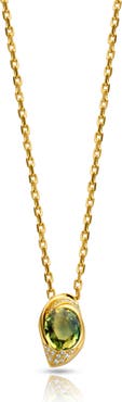 DRIES CRIEL Flux Tsavorite & Diamond Pendant Necklace