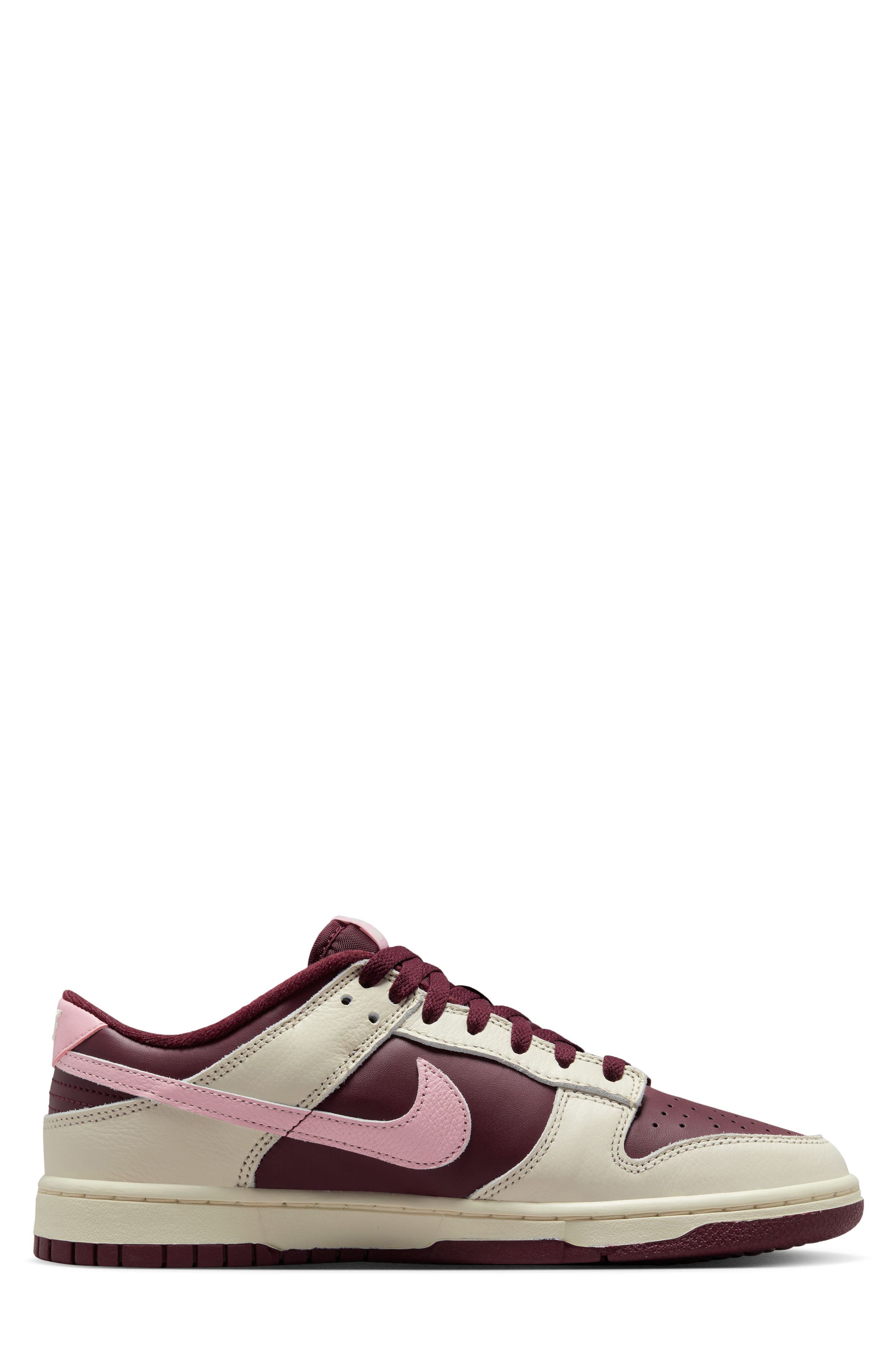 Valentine's Day Dunk Low Retro Premium Sneaker, Alternate, color, PALE IVORY/ SOFT PINK
