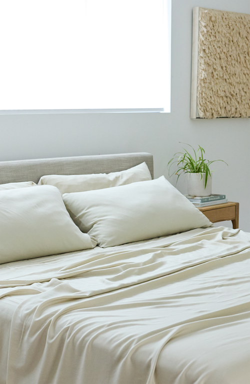 Slumber Cloud Performance Linen Blend Pillowcases In Brown