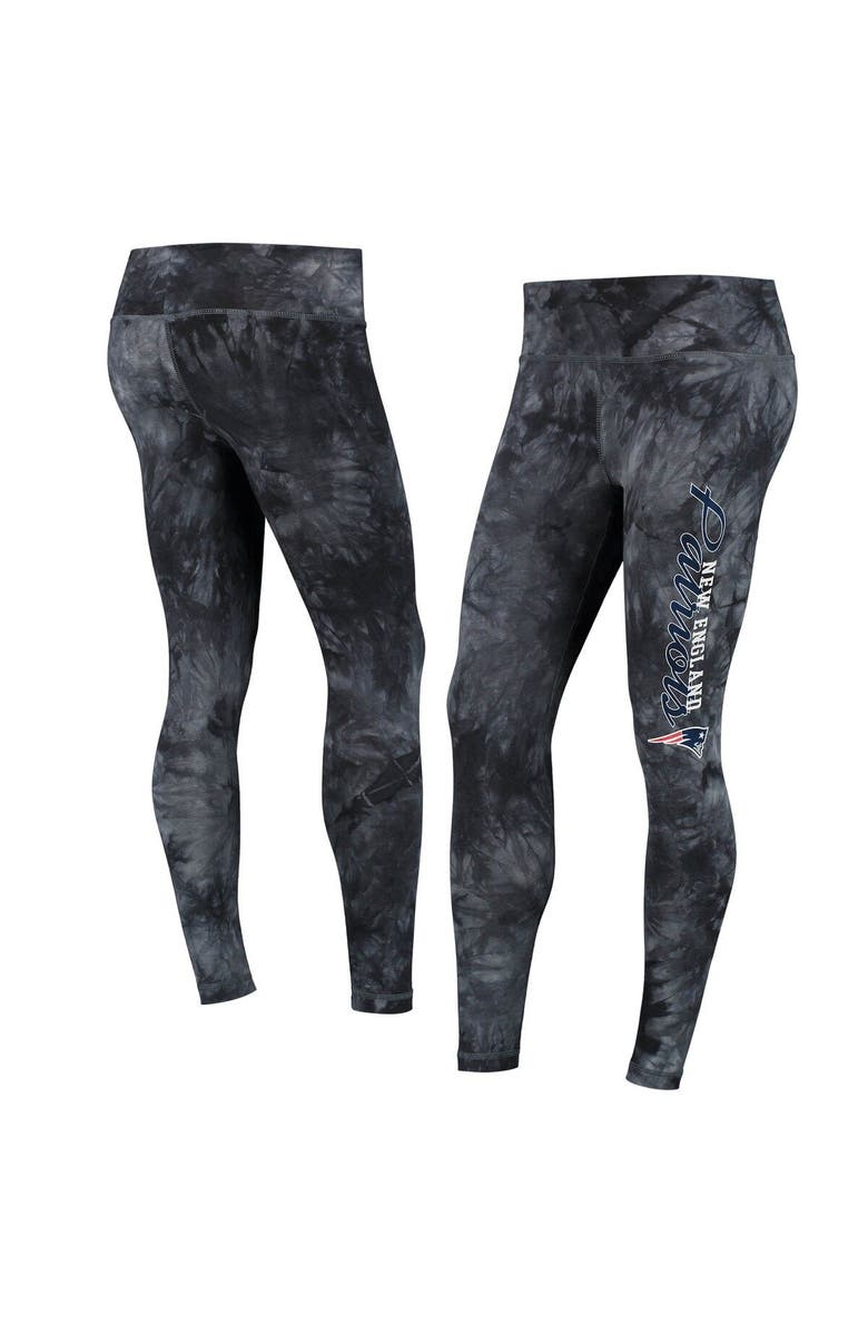 CONCEPTS SPORT Women's Concepts Sport Black New England Patriots Burst Tie Dye Leggings, Main, color, 
