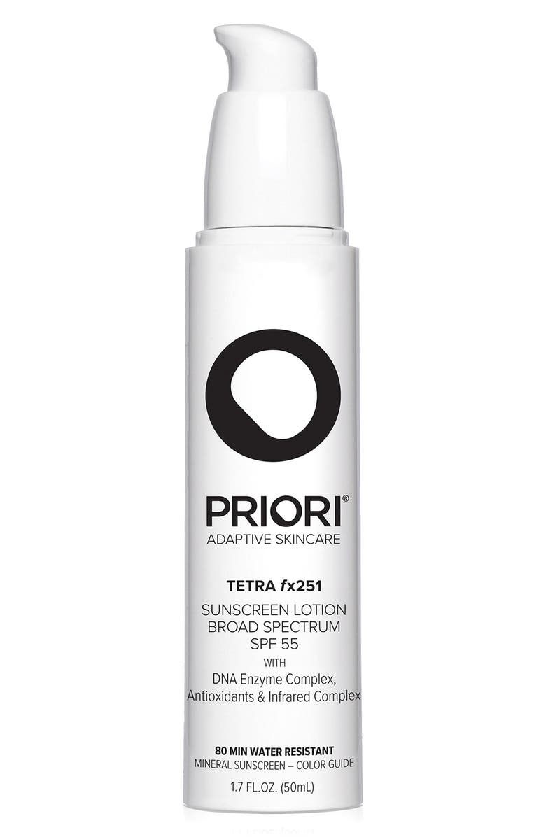 PRIORI Tetra fx251 Sunscreen Lotion Broad Spectrum SPF 55, Main, color, 