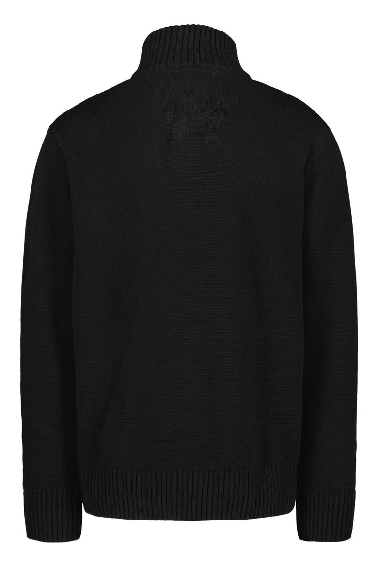 Kids' Quarter Zip Sweater, Alternate, color, BLACK