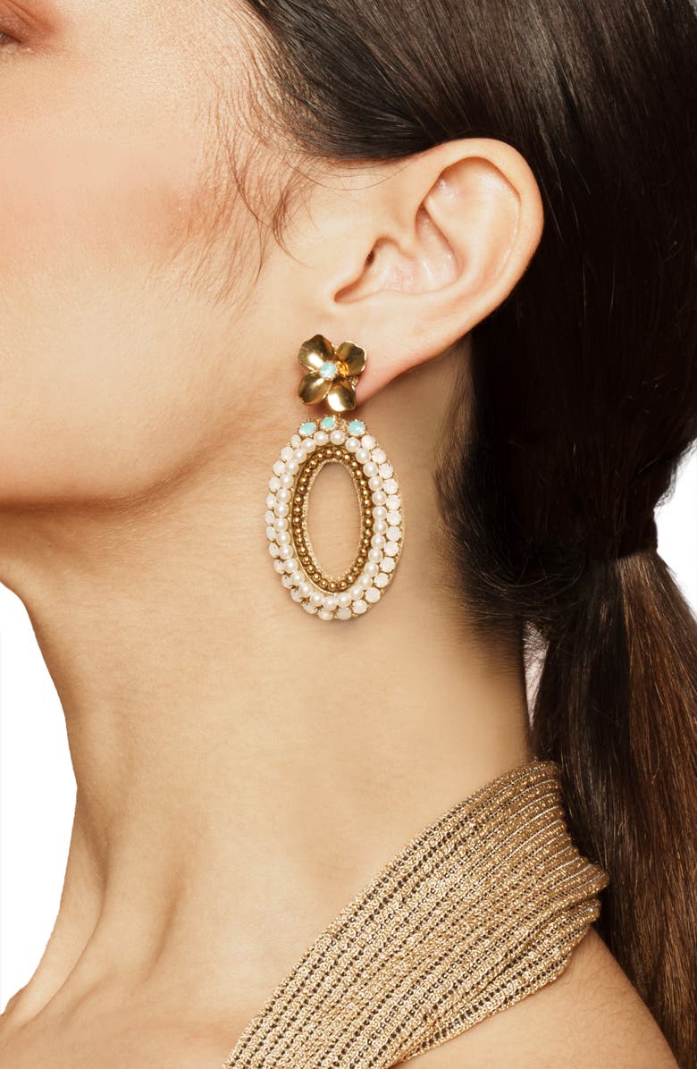 Deepa Gurnani Enola Faux Pearl & Bead Drop Earrings, Alternate, color, 