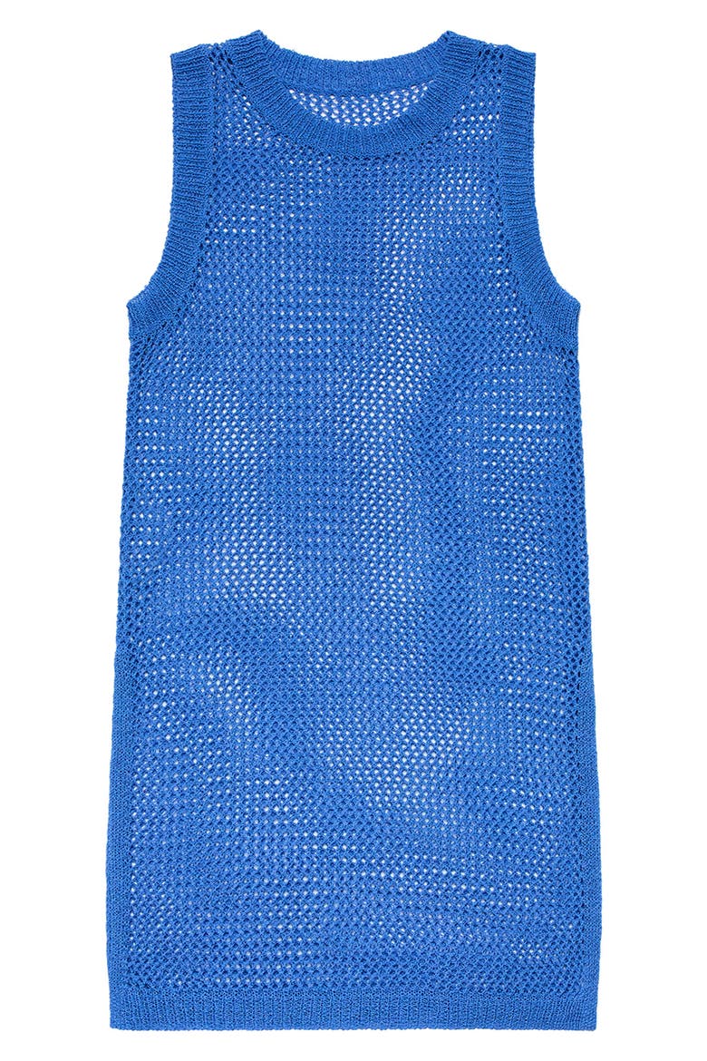 Kids' Sheer Open Stitch Cover-Up Dress, Main, color, BLUE