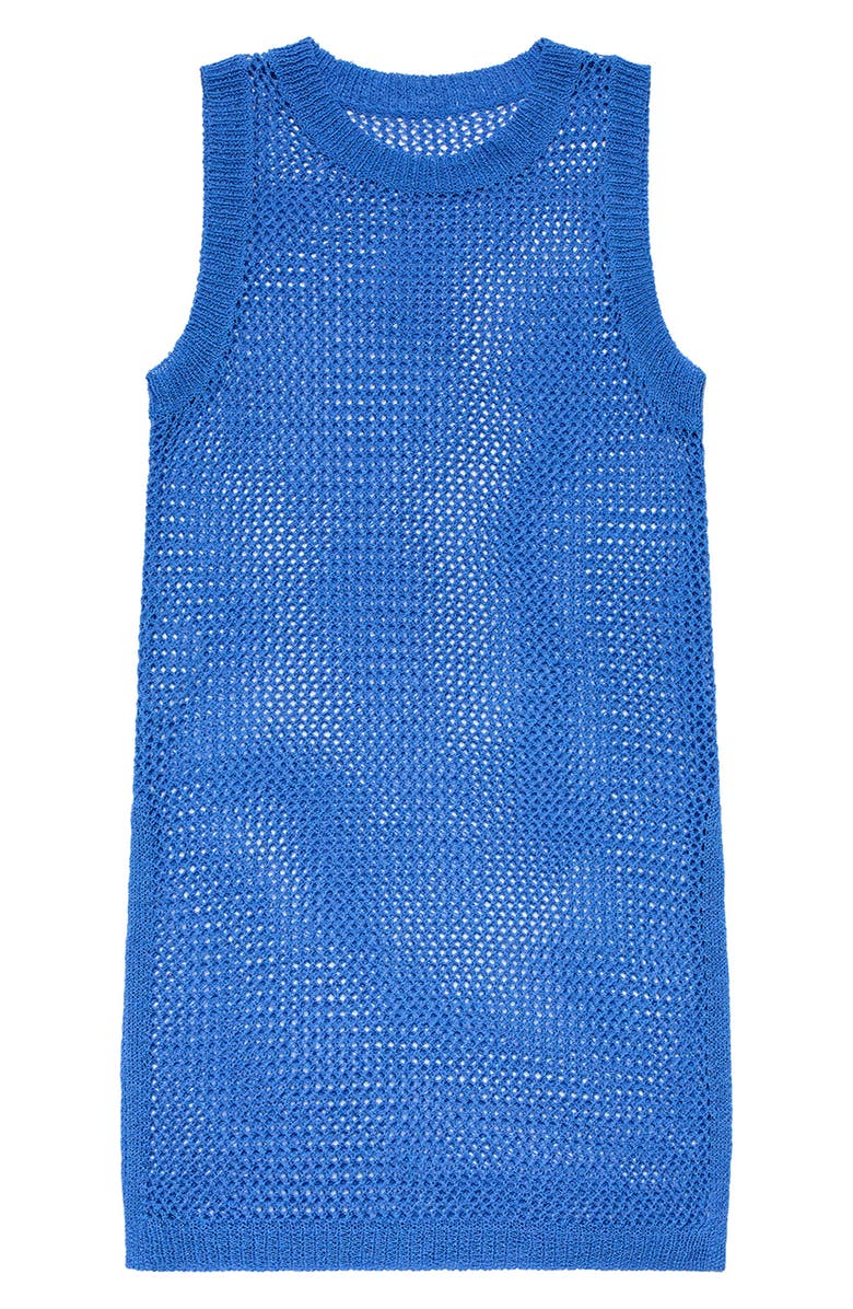 Beach Lingo Kids' Sheer Open Stitch Cover-Up Dress, Main, color, Blue