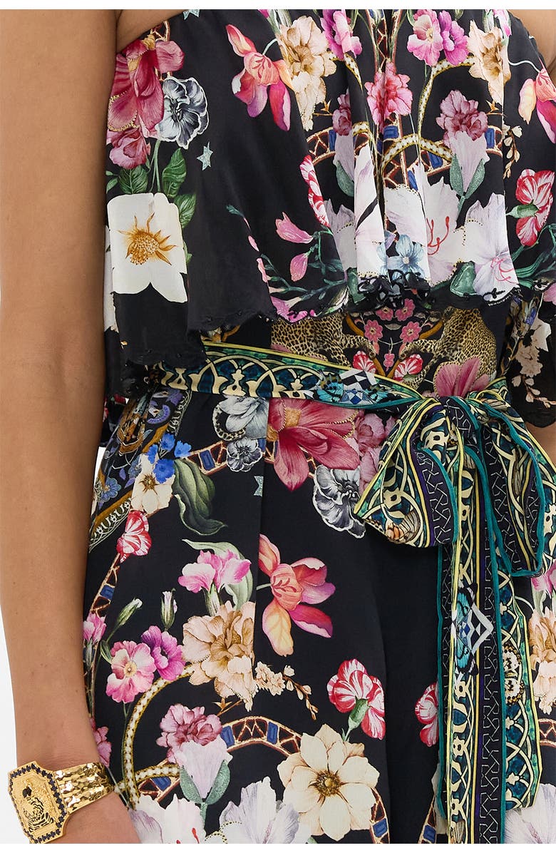 Camilla Strapless Jumpsuit With Frill Midnight In Monserrate, Alternate, color, Midnight In Monserrate