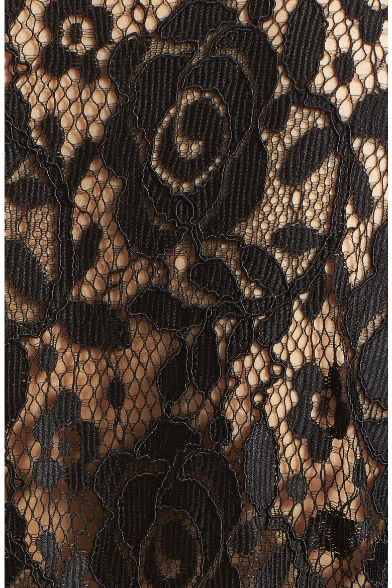 Lace Panel Tuxedo Shirt, Alternate, color, TRUE BLACK