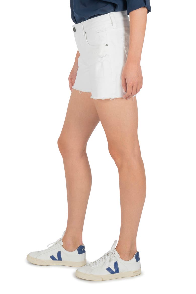 Jane High Waist Denim Shorts, Alternate, color, OPTIC WHITE