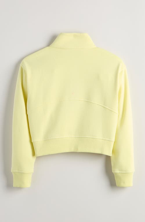 Zella Girl Kids' Cloud Fleece Half Zip Sweatshirt In Yellow