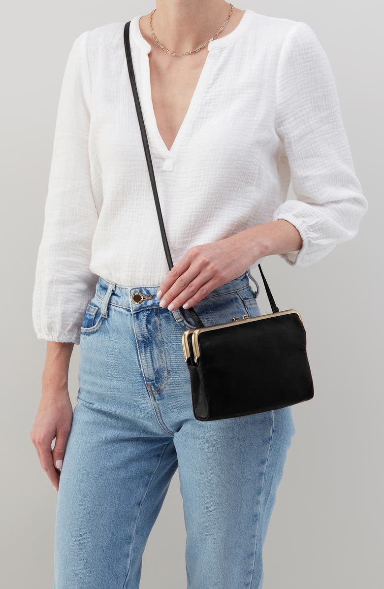 HOBO Lauren Leather Frame Crossbody Bag, Alternate, color,