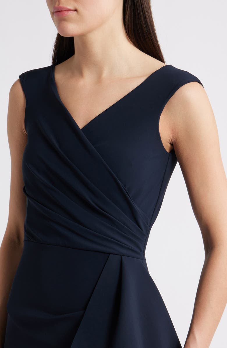 Chiara Boni La Petite Robe Sozen Cascade Ruffle Sleeveless Gown, Alternate, color, Dark Navy