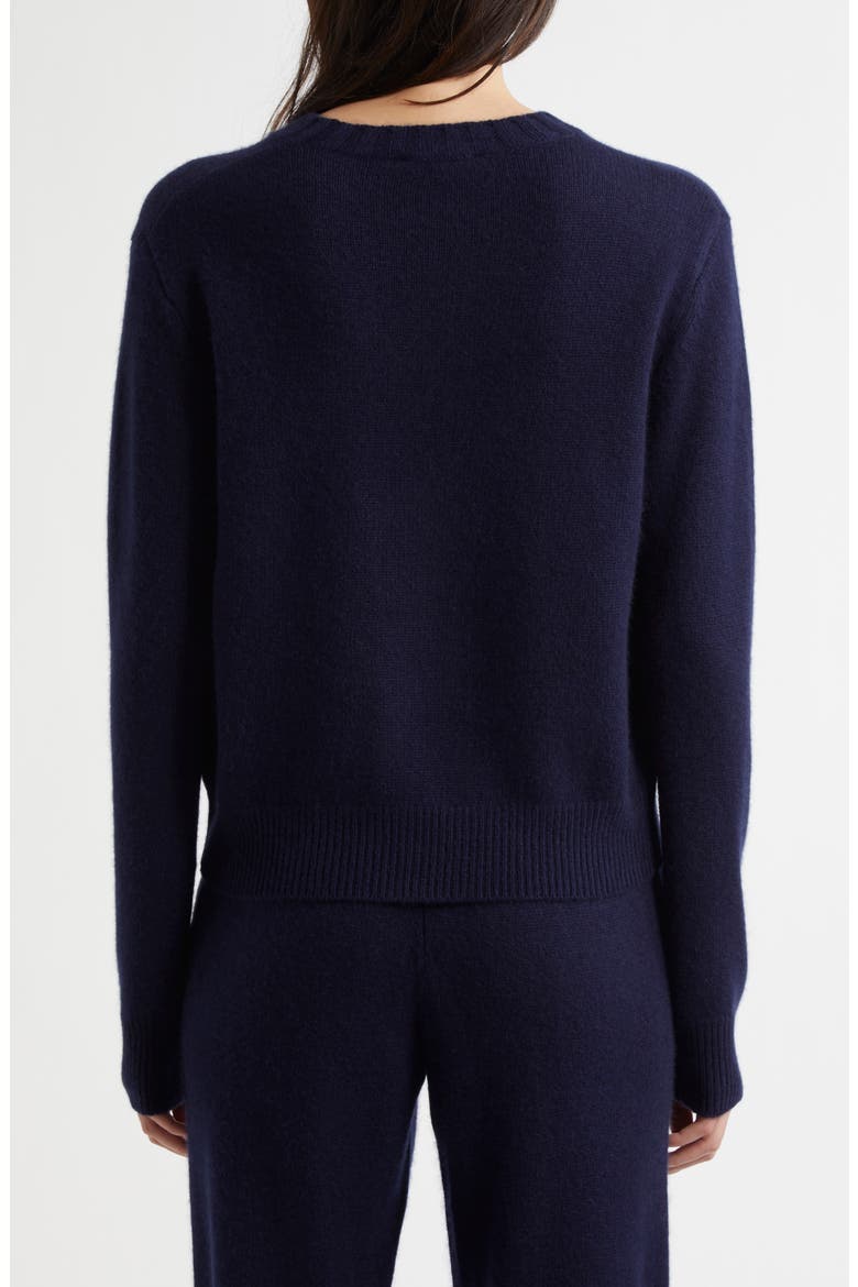 SRC Cashmere & Wool Crewneck Sweater, Alternate, color, NAVY