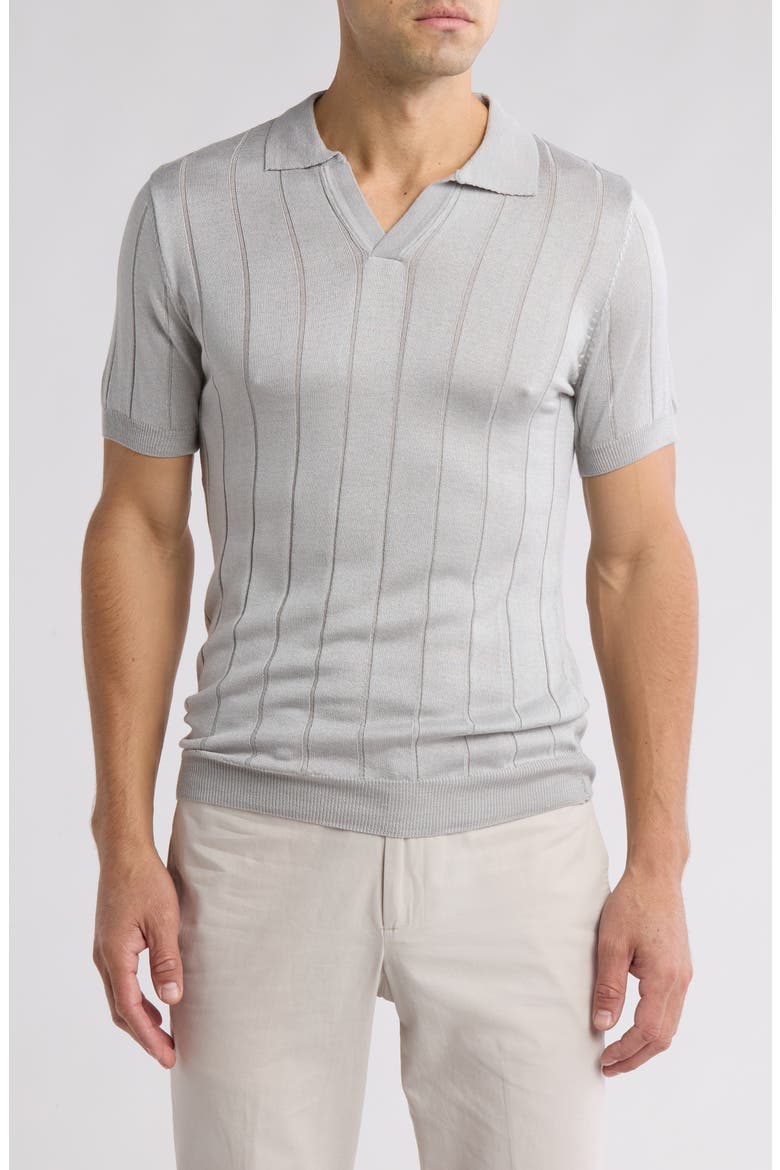 Slim Fit Polo Sweater, Main, color, GREY