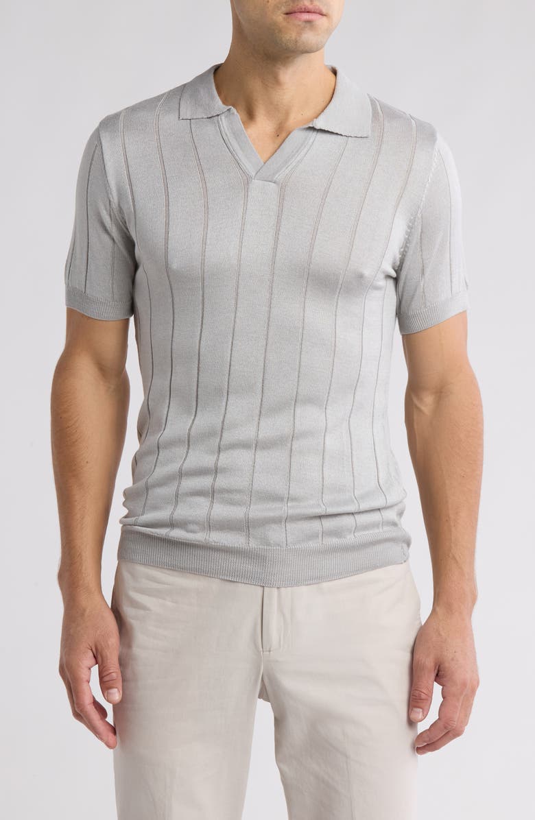 T.R. PREMIUM Slim Fit Polo Sweater, Main, color, Grey