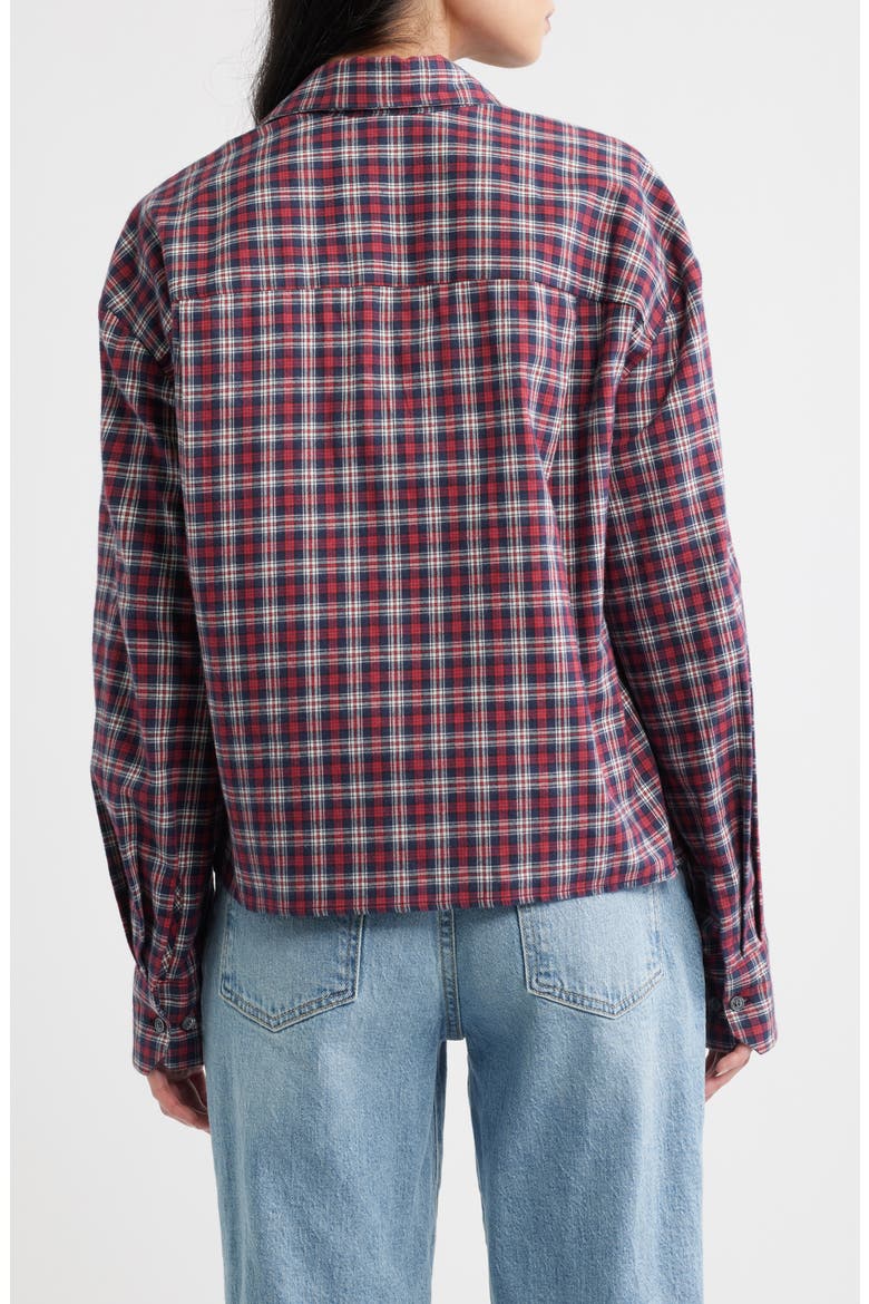 Plaided Knotted Front Cotton Shirt, Alternate, color, EASTWICK PLAID