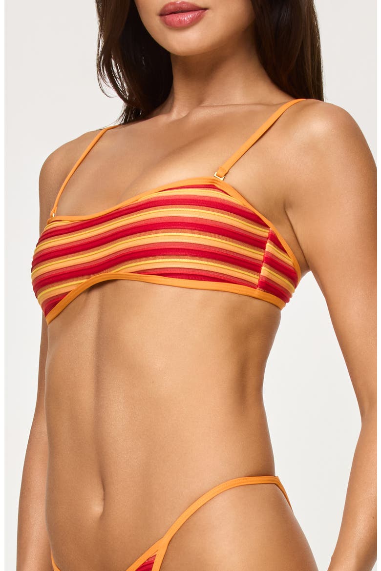Bekah Stripe Bikini Top, Alternate, color, SUNSET STRIPE