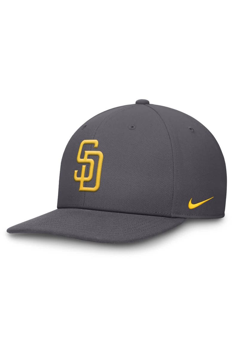 Nike Men's Nike Gray San Diego Padres Pro Performance Snapback Hat, Main, color,