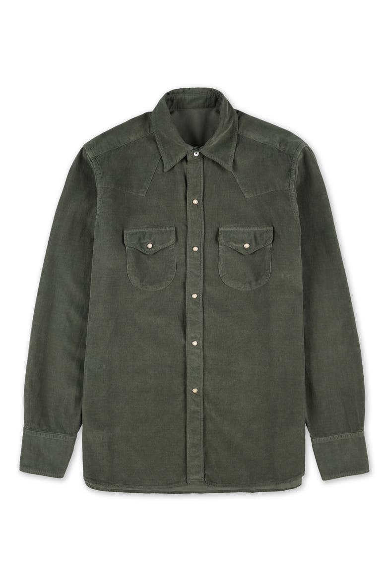 Ntex Texan Corduroy Shirt, Main, color, GREEN