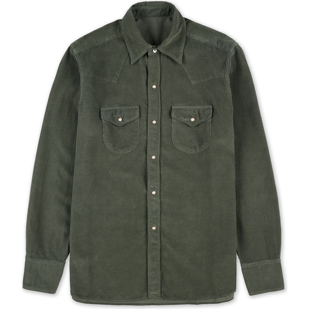 Fortela Ntex Texan Corduroy Shirt In Green