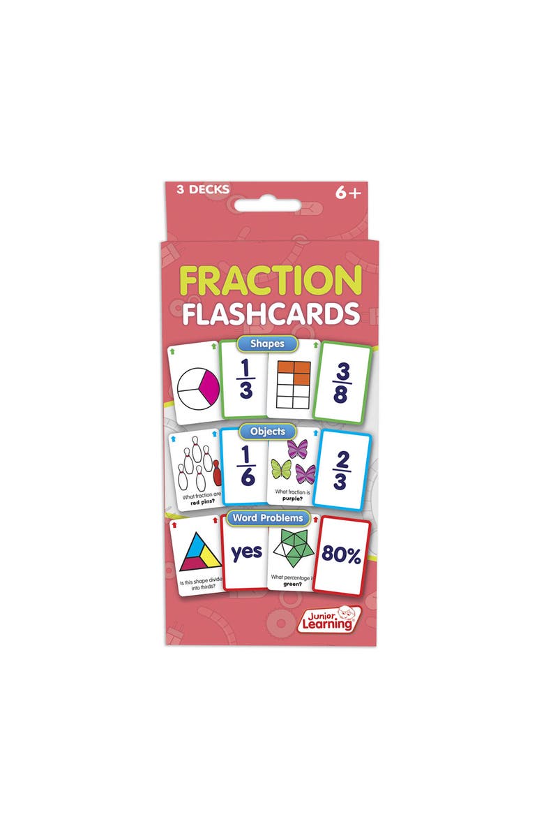 Fraction Flashcards, Alternate, color, Multicolored