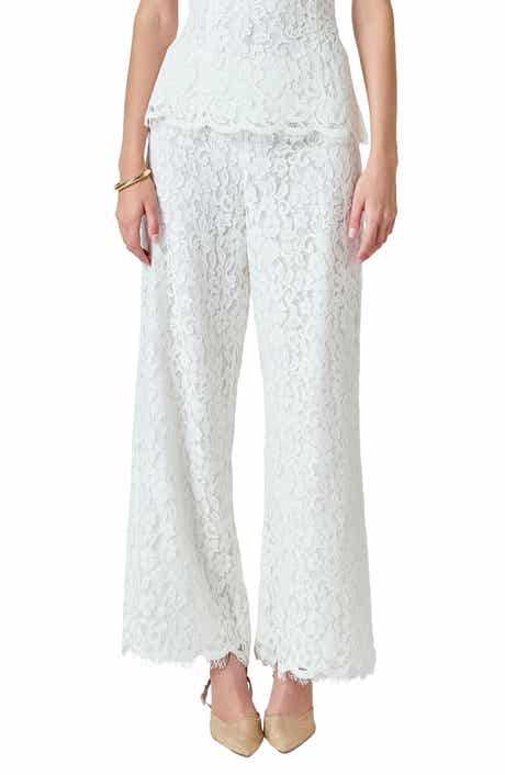 Endless Rose Floral Lace Wide Leg Pants