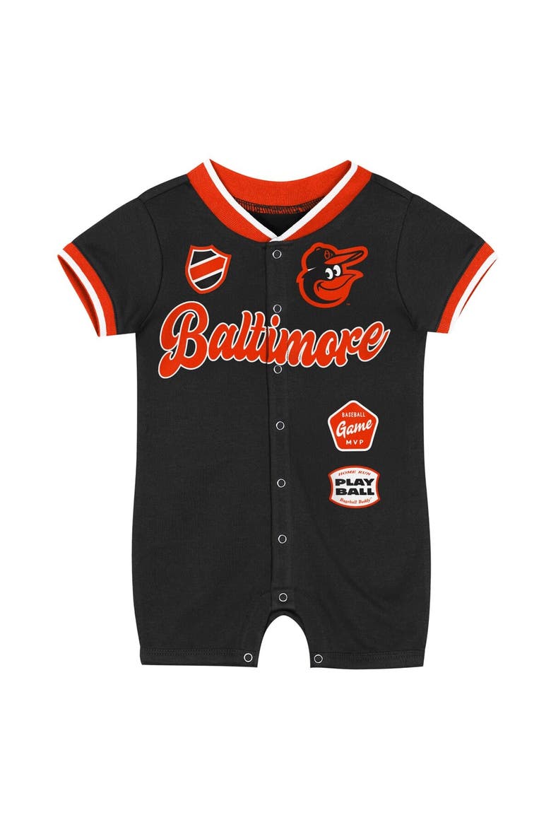 Infant Outerstuff Black Baltimore Orioles Pinch Coverall, Alternate, color, Black