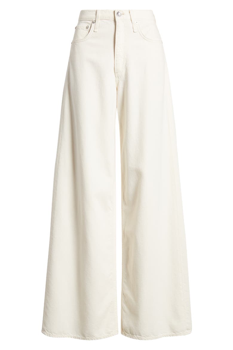 Sofie Featherweight Wide Leg Jeans, Alternate, color, ECRU