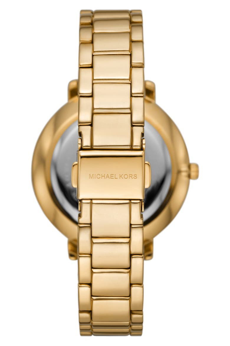 MICHAEL Michael Kors Pyper MK Logo Dial Bracelet Watch, 38mm, Alternate, color, GOLD