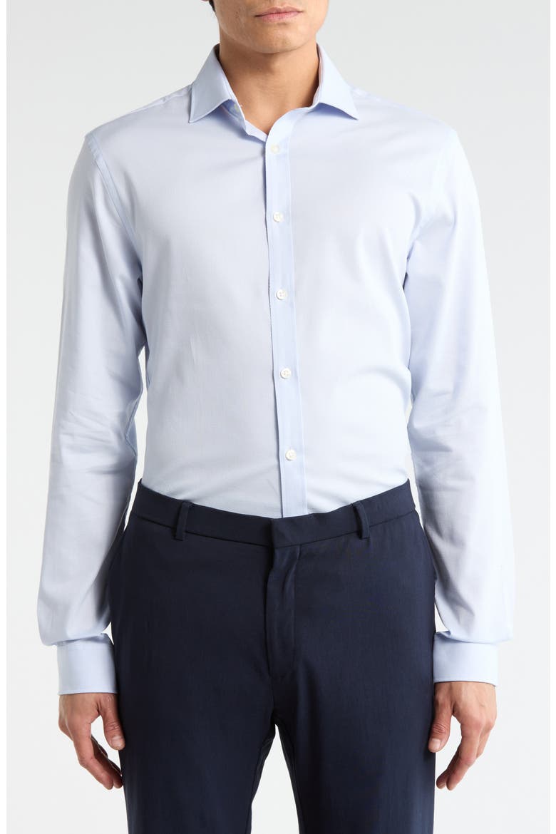 Slim Fit Stretch Cotton Dress Shirt, Main, color, SOFT BLUE