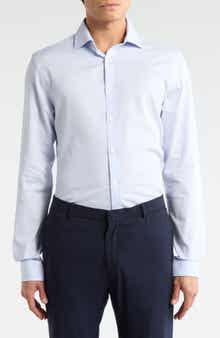 Michael Kors Slim Fit Stretch Cotton Dress Shirt