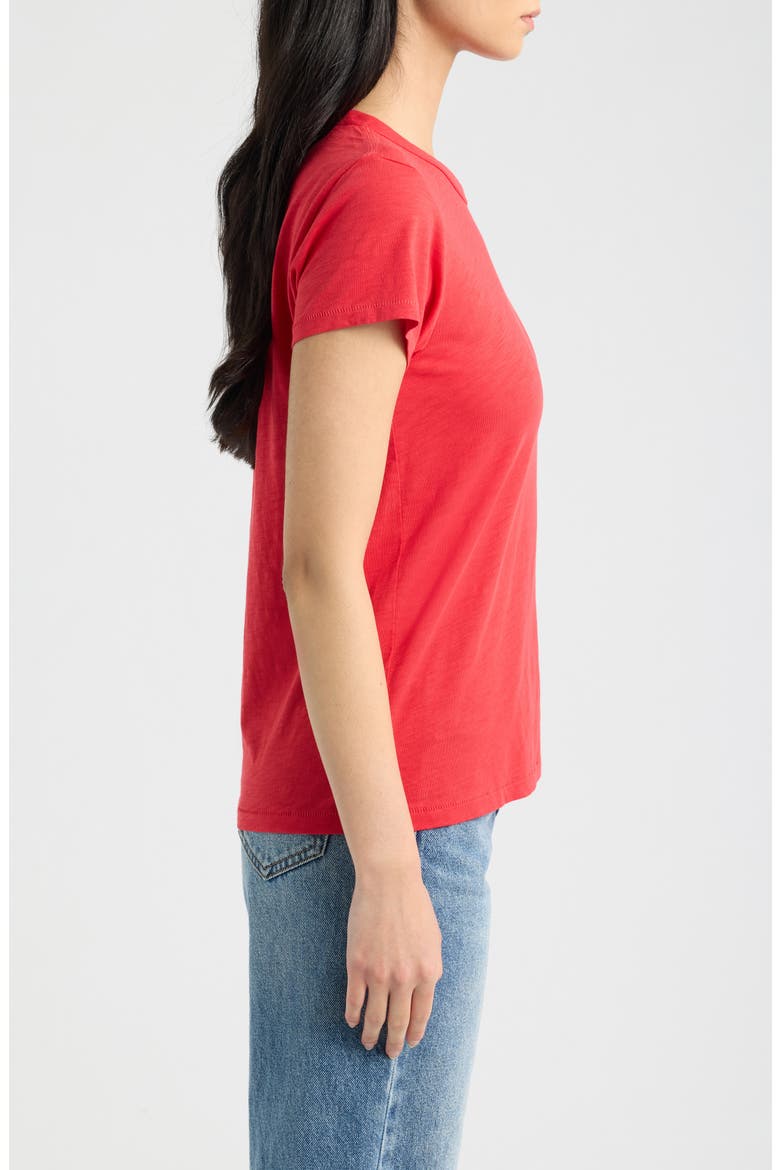 The Slub Cotton T-Shirt, Alternate, color, RED