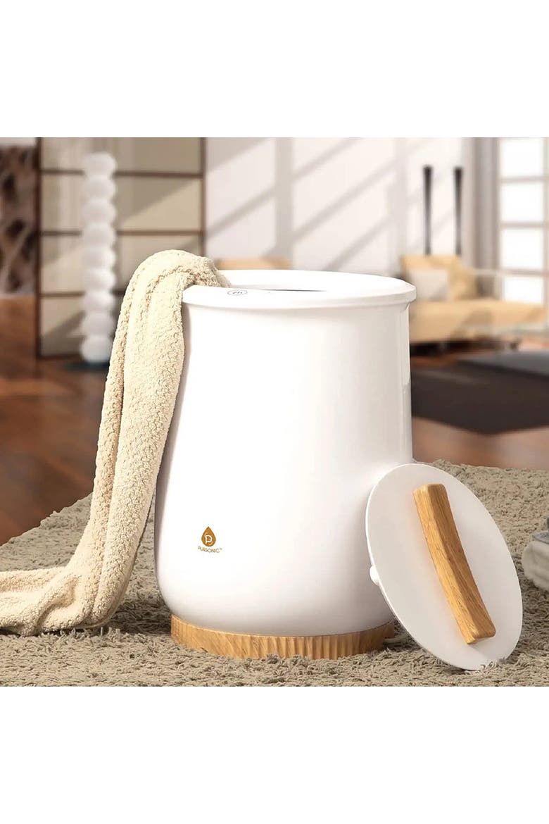 Bucket Style Towel Warmer, Alternate, color, White