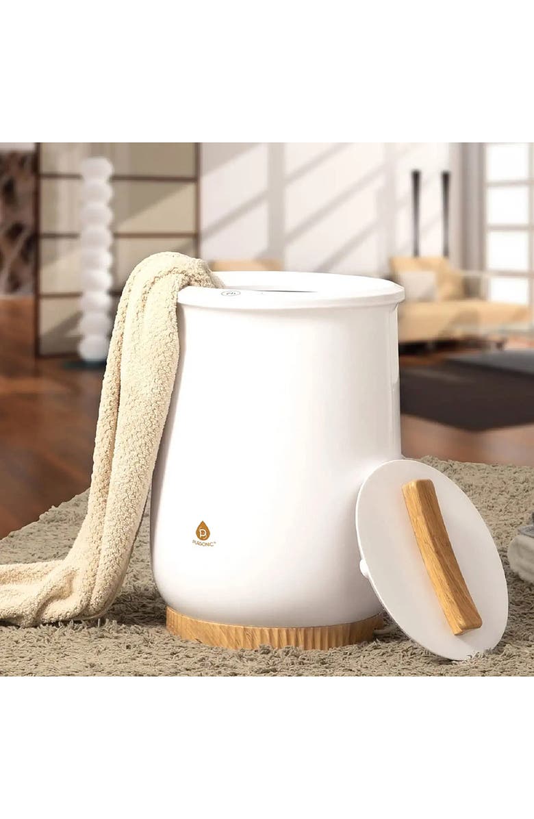 PURSONIC Bucket Style Towel Warmer, Alternate, color, White