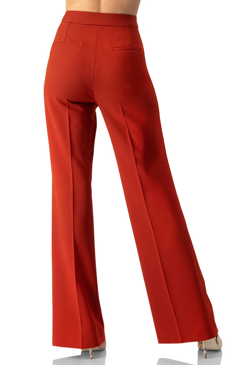Semi-Flared Trousers, Alternate, color, Chedron