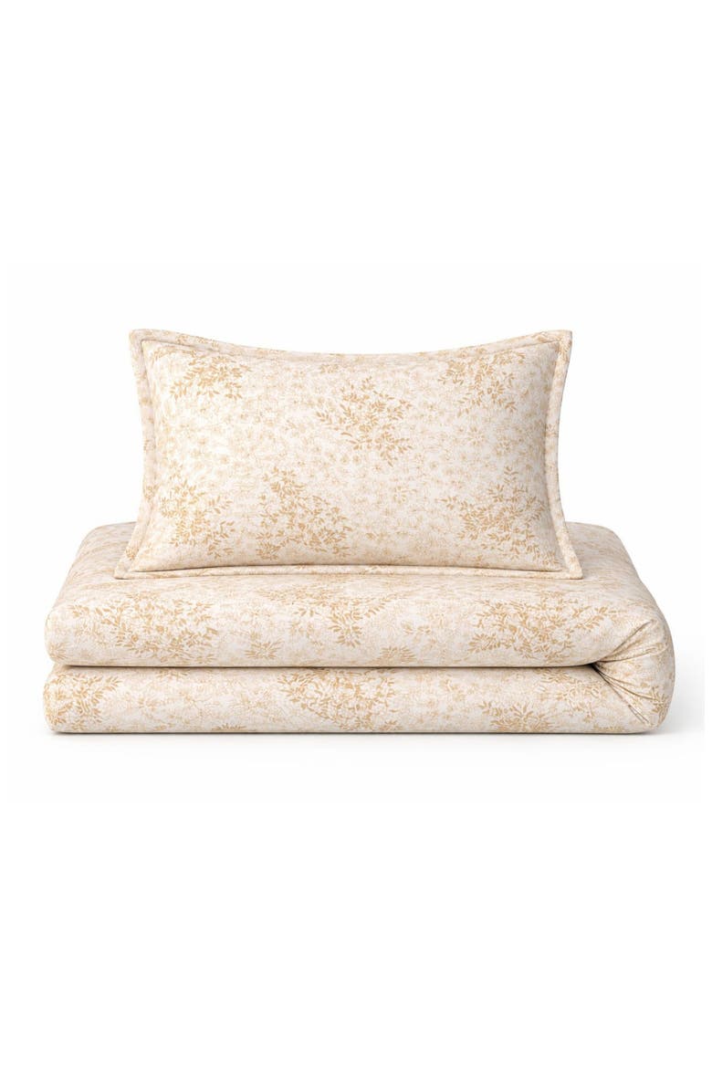Golden Meadow Duvet Cover, Sheet & Shams Set, Main, color, GOLD
