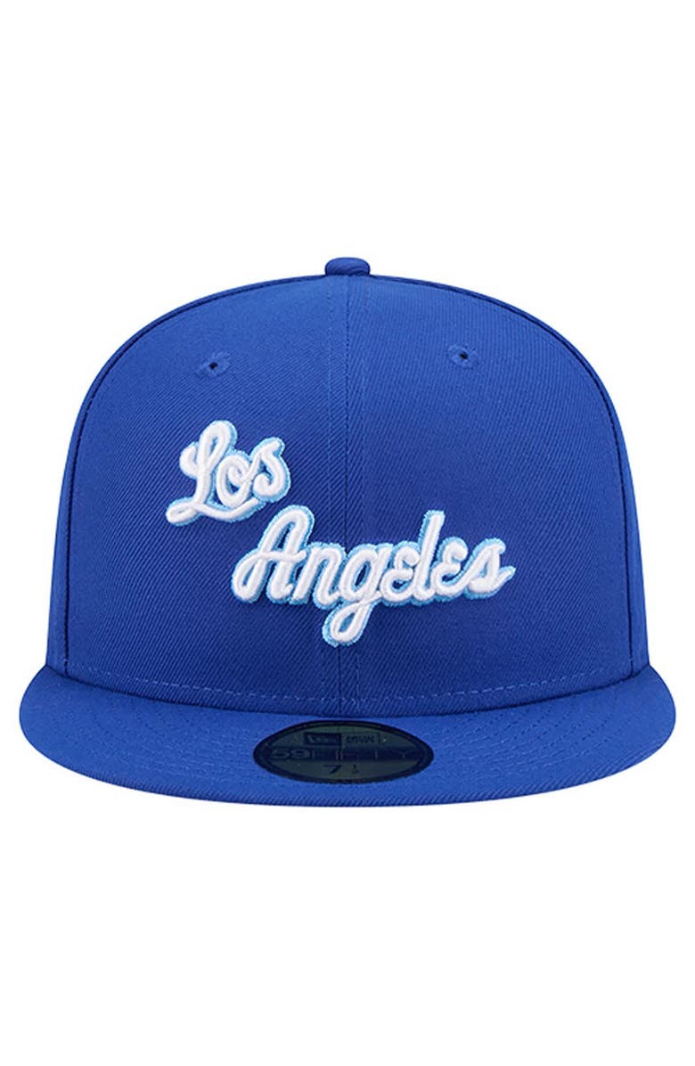New Era Men's New Era  Royal Los Angeles Lakers Core Logo 59FIFTY Fitted Hat, Alternate, color, Royal