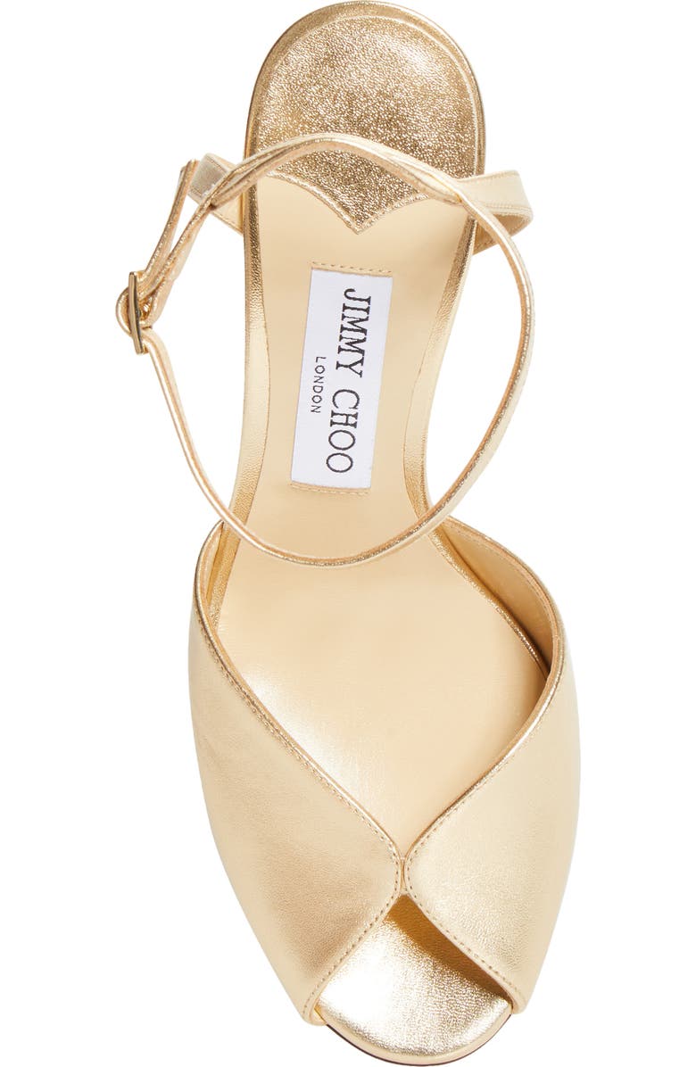 Jimmy Choo Sacora Sandal, Alternate, color, Gold
