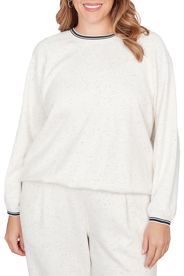 Bubble Hem Top, Main, color, IVORY MULTI